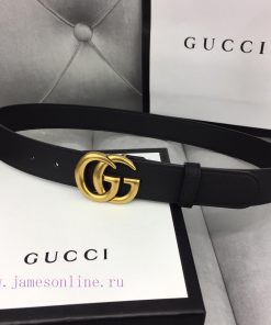 GUCCI Classic with Logo Double G Buckle Width 3 ⃣ ️.5 ⃣ ️ mm soft touch, slender leather bel dvjurawt