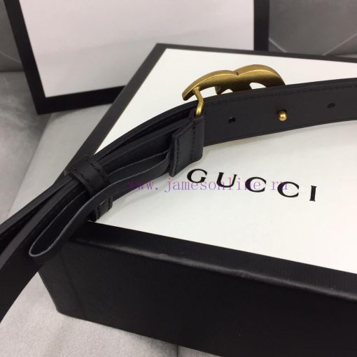 GUCCI Classic with Logo Double G Buckle Width 3 ⃣ ️.0 ⃣ ️ mm soft touch, slender leather bel e3hlmbwu - Image 5