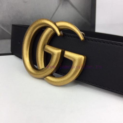 GUCCI Classic with Logo Double G Buckle Width 4 ⃣ ️.0 ⃣ ️ mm soft touch, slender leather bel jj77n5jy - Image 3