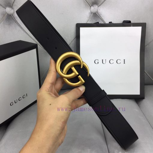 GUCCI Classic with Logo Double G Buckle Width 4 ⃣ ️.0 ⃣ ️ mm soft touch, slender leather bel jj77n5jy - Image 4