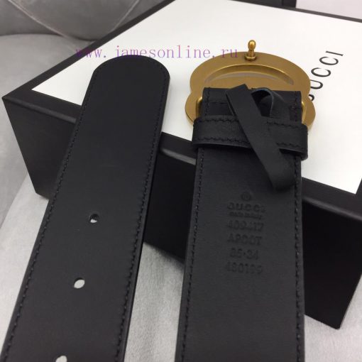 GUCCI Classic with Logo Double G Buckle Width 4 ⃣ ️.0 ⃣ ️ mm soft touch, slender leather bel jj77n5jy - Image 5