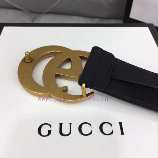 GUCCI Classic with Logo Double G Buckle Width 4 ⃣ ️.0 ⃣ ️ mm soft touch, slender leather bel jj77n5jy - Image 10