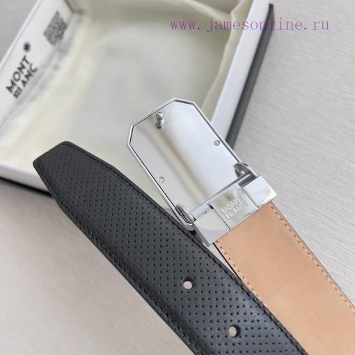 Montblanc Montblanc ️ Belt and beltBuckle, new original classic boutique two-color buckle, p k20cl03s - Image 6