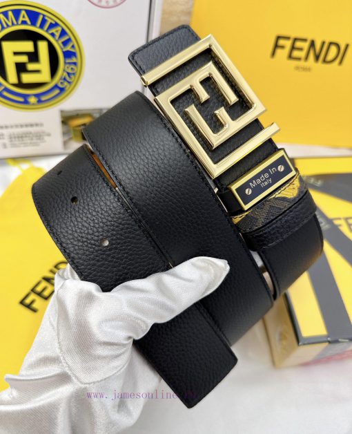 Belt FENDI Fendi ReproductionThe waistband is made of 100% cowhide, ensuring a double-layer 0t9bu0de - Image 3