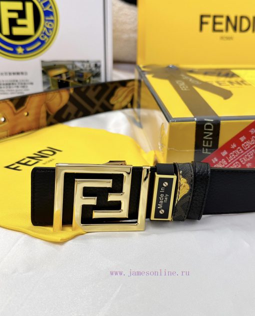 Belt FENDI Fendi ReproductionThe waistband is made of 100% cowhide, ensuring a double-layer 0t9bu0de - Image 6