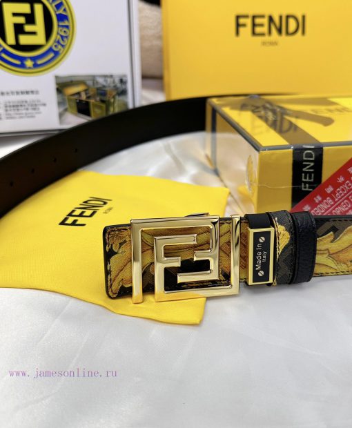 Belt FENDI Fendi ReproductionThe waistband is made of 100% cowhide, ensuring a double-layer ke8wc3fs - Image 9