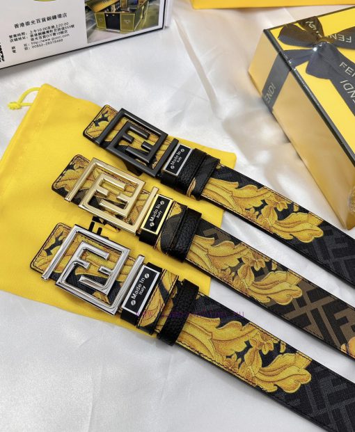 Belt FENDI Fendi ReproductionThe waistband is made of 100% cowhide, ensuring a double-layer 0t9bu0de - Image 9