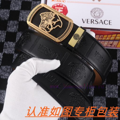 Men's belt VersaceMen's leather belt is made of 100% head layer cowhide, ensuring that the 2 pok7pa9w - Image 2