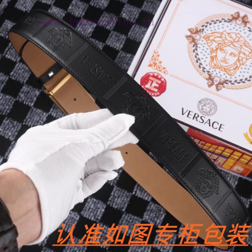 Men's belt VersaceMen's leather belt is made of 100% head layer cowhide, ensuring that the 2 pok7pa9w - Image 9