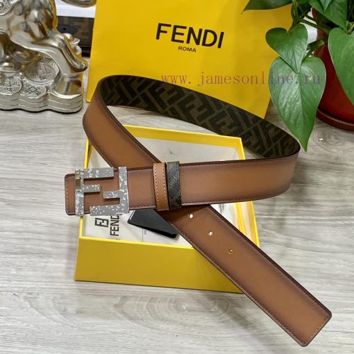 FENDI style with width of 4.0CM, double ring front and back waist belt, FF nail buckle, dual gyvx6o1u