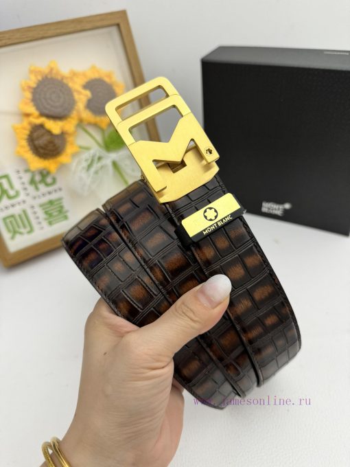 Montblanc Automatic BeltMaterial: Leather Belt with 100% Head Layer. The leather belt is gua niuctl47