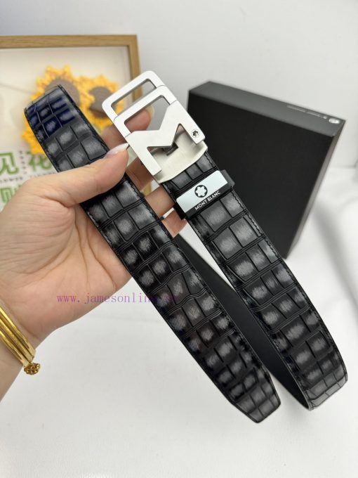 Montblanc Automatic BeltMaterial: Leather Belt with 100% Head Layer. The leather belt is gua xkco6wlh - Image 7
