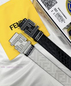 Belt FENDI Fendi ReproductionBelt made of 100% head layer cowhide with crocodile pattern, ev qgh8ymwg