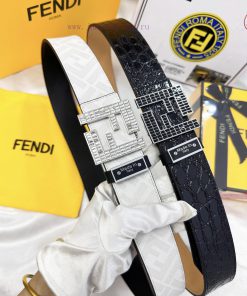 Belt FENDI Fendi ReproductionBelt made of 100% head layer cowhide with crocodile pattern, ev ddzzrtsx