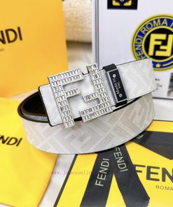 Belt FENDI Fendi ReproductionBelt made of 100% head layer cowhide with crocodile pattern, ev g52eu3ww