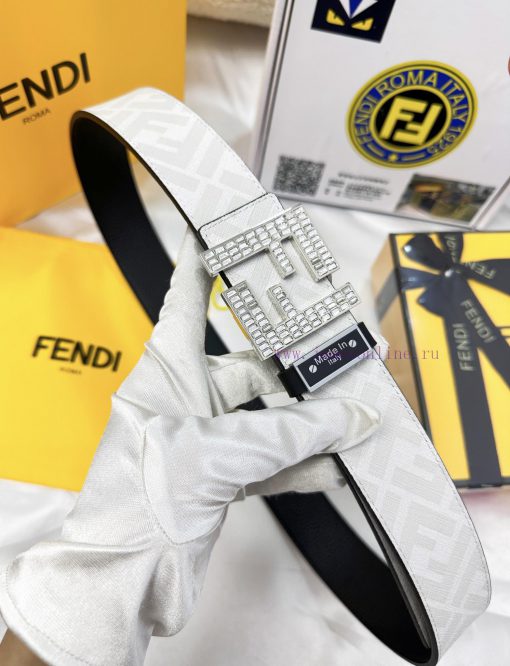 Belt FENDI Fendi ReproductionBelt made of 100% head layer cowhide with crocodile pattern, ev ddzzrtsx - Image 6