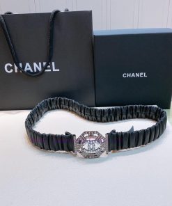 Top tier The correct versionC hanel 22 water drill Pearl square buckle Calfskin elastic wais snwkh4x2