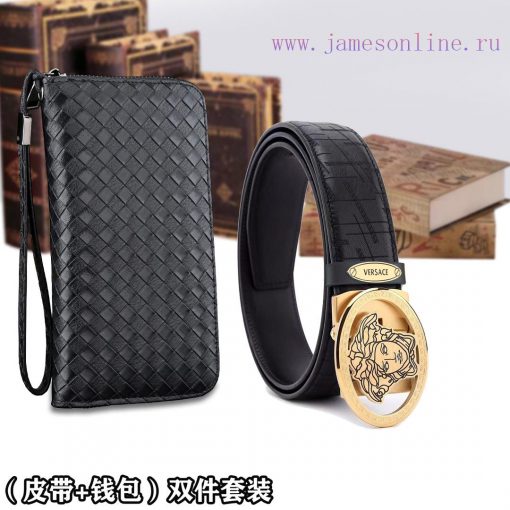 Belt and wallet two-piece setWooden box with accompanying picturesVERSACE Belt+Wallet SetBuc epcxgsy9 - Image 2
