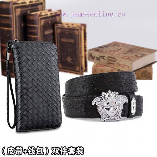 Belt and wallet two-piece setWooden box with accompanying picturesVERSACE Belt+Wallet SetBuc ce3cio5t - Image 7
