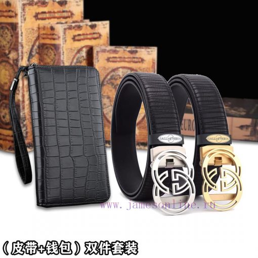 Belt and wallet two-piece setWooden box with accompanying picturesGUCC @ Belt+Wallet SetBuck zlh76l87 - Image 2