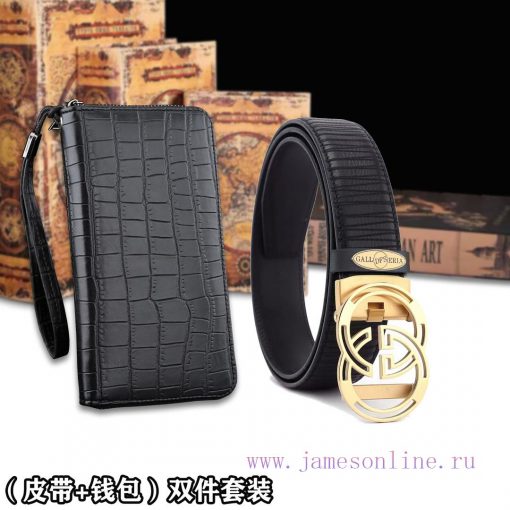 Belt and wallet two-piece setWooden box with accompanying picturesGUCC @ Belt+Wallet SetBuck zlh76l87 - Image 3