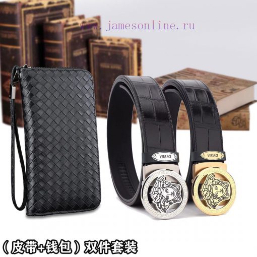 Belt and wallet two-piece setWooden box with accompanying picturesVERSACE Belt+Wallet SetBuc 03kynm3i - Image 9