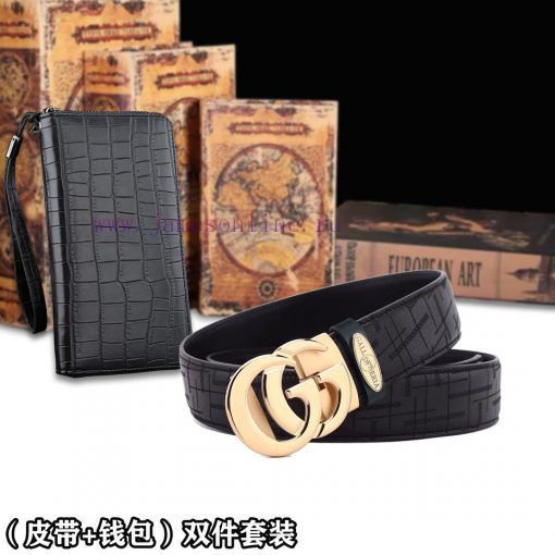 Belt and wallet two-piece setWooden box with accompanying picturesGUCC @ Belt+Wallet SetBuck p8zo8faf - Image 7
