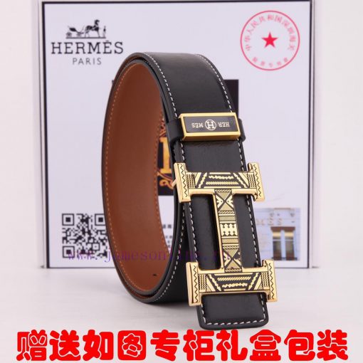 Belt Hermes Her...mesThe waistband is made of 100% cowhide, ensuring genuine leather. The 24 x83ms2dk - Image 2