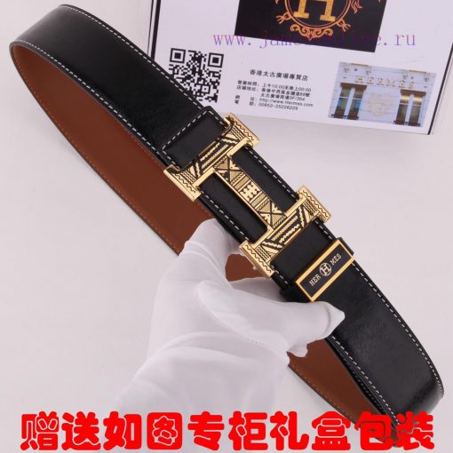 Belt Hermes Her...mesThe waistband is made of 100% cowhide, ensuring genuine leather. The 24 x83ms2dk - Image 4