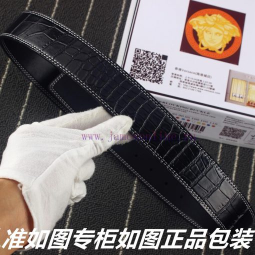 Versace Versace️New crocodile patternGrade: Italian imported 100% top layer cowhide, Versace d7ch8osp - Image 4