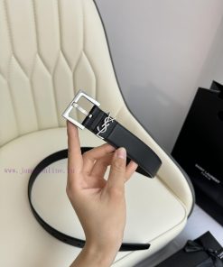 Female version Y.S.LFull width 3.0 casual belt series with simple metal logo, showcasing a f l8va13i7