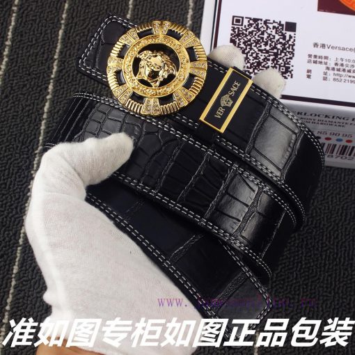 Versace Versace️New crocodile patternGrade: Italian imported 100% top layer cowhide, Versace d7ch8osp - Image 6