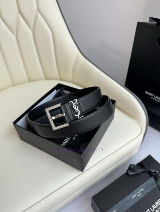 Female version Y.S.LFull width 3.0 casual belt series with simple metal logo, showcasing a f l8va13i7 - Image 4