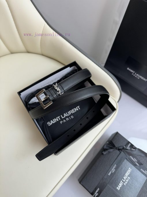 Female version Y.S.LComplete width 2.0 casual belt series with simple metal logo, showcasing s901pi6t - Image 4