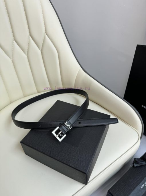 Female version Y.S.LComplete width 2.0 casual belt series with simple metal logo, showcasing qdee98bl - Image 3