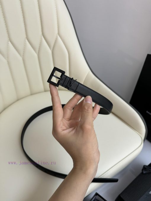 Female version Y.S.LComplete width 2.0 casual belt series with simple metal logo, showcasing cd0vxku7 - Image 2
