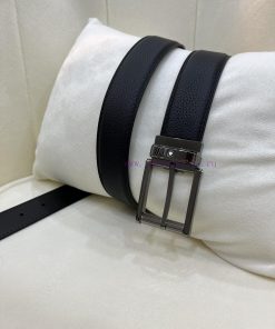 Montblanc 3.5cm wide imported double-sided cowhide premium needle buckle free cutting busine xuirp9ik