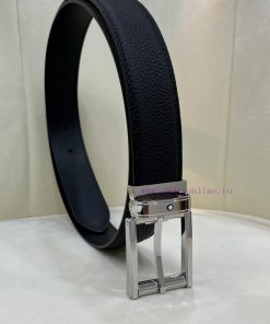 Montblanc 3.5cm wide imported double-sided cowhide premium needle buckle free cutting busine 8a2erm9f