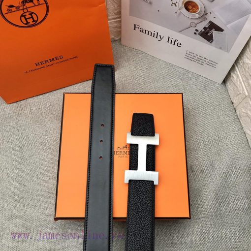 P Hermes Men's BoutiqueLychee pattern original leather sole, double-sided top layer cowhide& 60m2twaq - Image 6