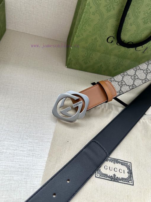 The Gucci belt with a width of 4.0cm made a stunning debut in the series, featuring a double mow5cp2z - Image 5