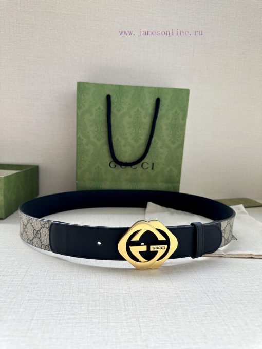 The Gucci belt with a width of 4.0cm made a stunning debut in the series, featuring a double de6ly3ns - Image 6