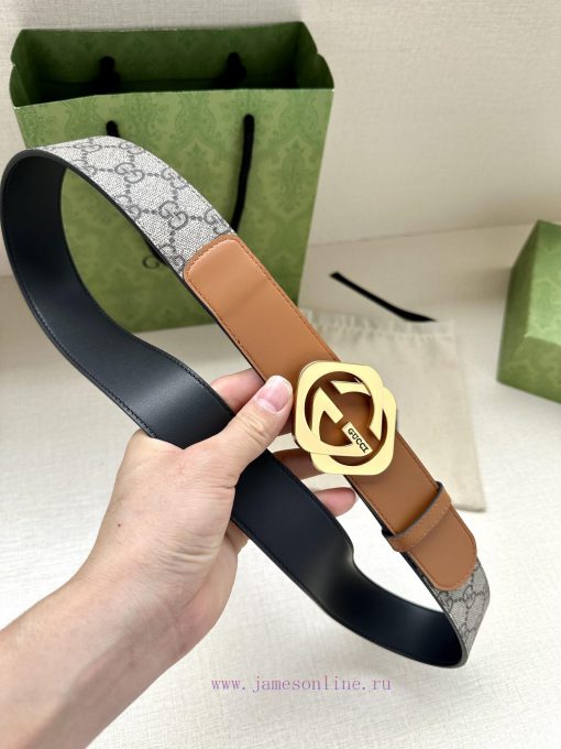 The Gucci belt with a width of 4.0cm made a stunning debut in the series, featuring a double mow5cp2z - Image 7