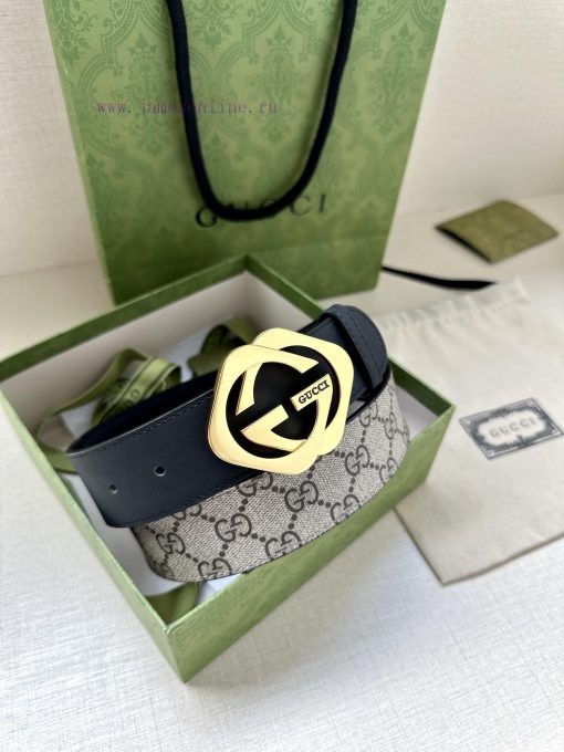 The Gucci belt with a width of 4.0cm made a stunning debut in the series, featuring a double de6ly3ns - Image 8