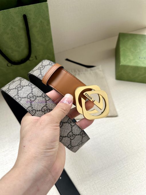 The Gucci belt with a width of 4.0cm made a stunning debut in the series, featuring a double mow5cp2z - Image 8