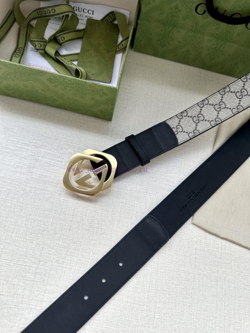 The Gucci belt with a width of 4.0cm made a stunning debut in the series, featuring a double de6ly3ns - Image 9