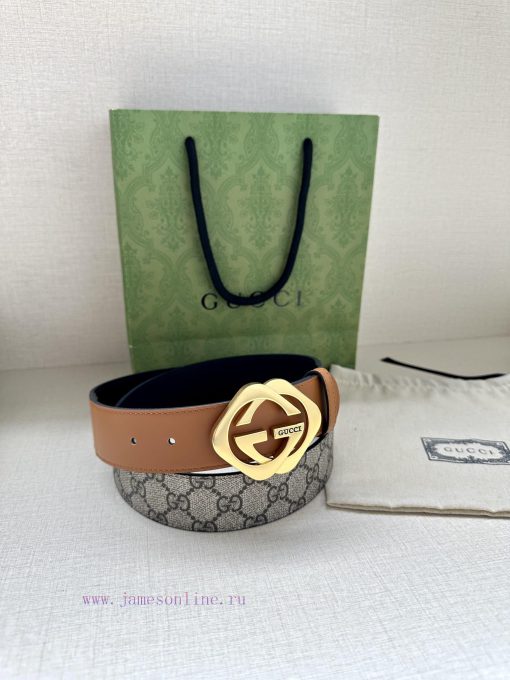 The Gucci belt with a width of 4.0cm made a stunning debut in the series, featuring a double mow5cp2z - Image 9