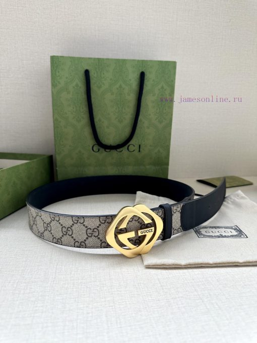The Gucci belt with a width of 4.0cm made a stunning debut in the series, featuring a double de6ly3ns - Image 10