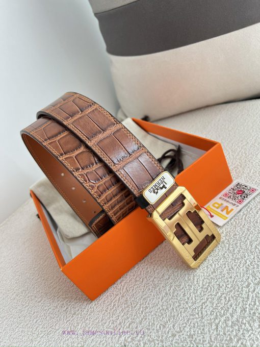 Hermes Hermes waist beltHanging buckle, classic pure steel material buckle head, double-side vkeux4j4 - Image 5
