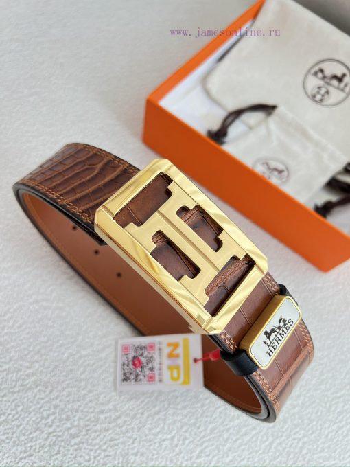 Hermes Hermes waist beltHanging buckle, classic pure steel material buckle head, double-side vkeux4j4 - Image 7