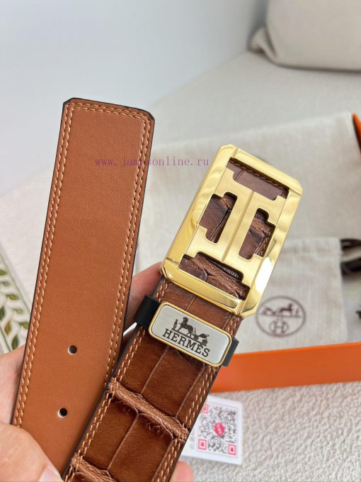 Hermes Hermes waist beltHanging buckle, classic pure steel material buckle head, double-side vkeux4j4 - Image 10